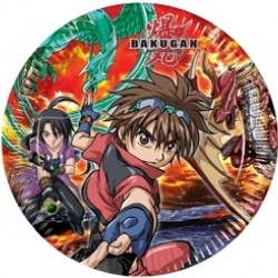 10 Adet 23 Santim Bakugan Kağıt Tabak 