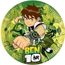 10 Adet 23 Santim Ben 10 Kağıt Tabak