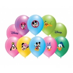 100lü 4+1 Mickey Ailesi Baskılı Karışık Pastel Renk Balon