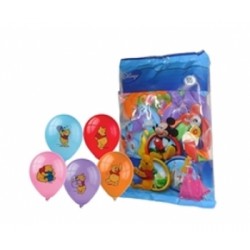 100lü 4+1 Winnie The Pooh Karışık Pastel Renk Balon