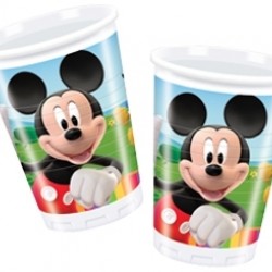 10 Adet 180/200 cc Mickey Renkler Plastik Bardak