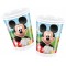 10 Adet 180/200 cc Mickey Renkler Plastik Bardak