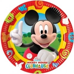 10 Adet 23 Cm Mickey Club House Kağıt Tabak