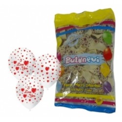 12 İnç Çepeçevre Kırmızı I Love You Baskılı Şeffaf Renk Balon
