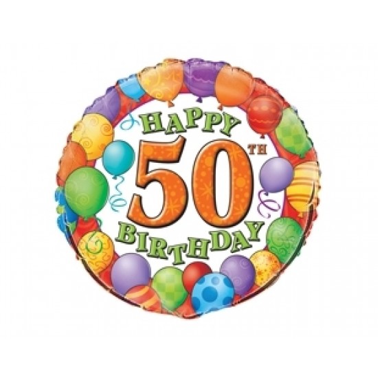 18 inç 50 Yaş Birthday Folyo Balon