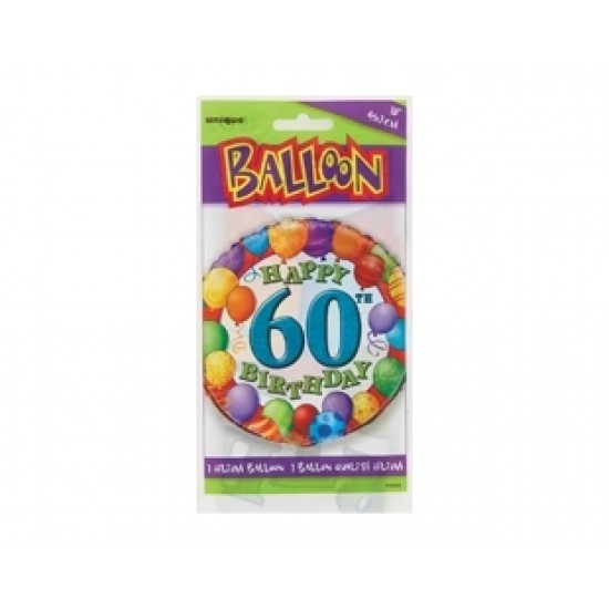 18 inç 60 Yaş Birthday Folyo Balon