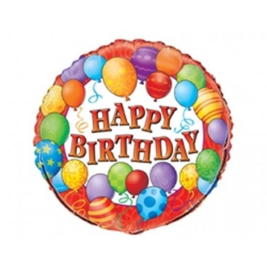 18 inç Happy Birthday Folyo Balon