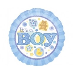 18 inç Its a Boy Yuvarlak Folyo Balon