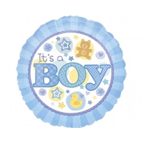 18 inç Its a Boy Yuvarlak Folyo Balon