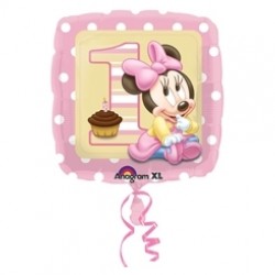 18 inç Minnie 1 Yaş Doğum Günü Paketli Folyo Balon