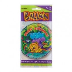 18 inç Safari Lualu Happy Birthday Folyo Balon