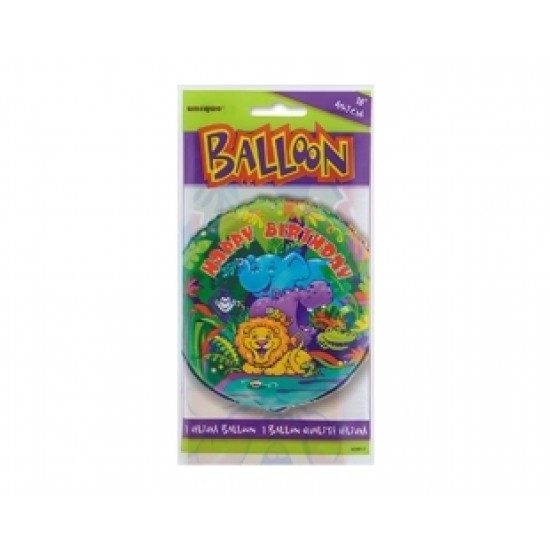 18 inç Safari Lualu Happy Birthday Folyo Balon