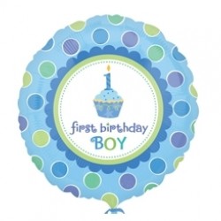 18 İnç ShapeSweet Little Cupcake Boy Paketli Folyo Balon