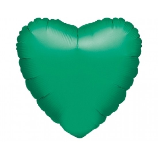 19 inç Yeşil Renk Düz Kalp Folyo Balon