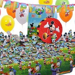 20 Kişilik Mickey Renkler Lüks Set