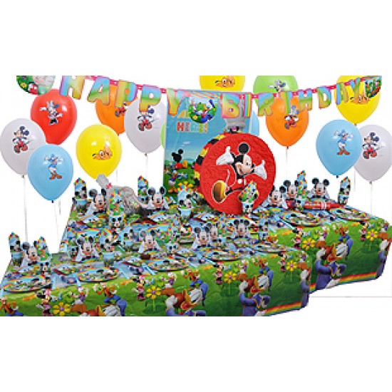 20 Kişilik Mickey Renkler Lüks Set