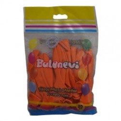 25li 12 inç Turuncu Baskı Balon