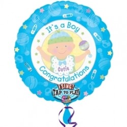 28 inç Its a Boy Müzikli Folyo Balon