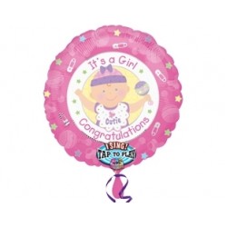 28 inç Its a Girl Müzikli Folyo Balon