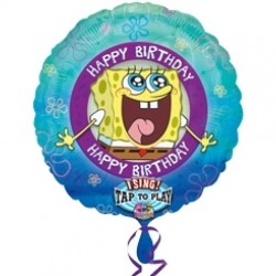 28 inç Sponge Bob (Sünger Bob) Birthday Müzikli Folyo Balon