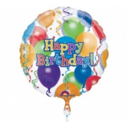 32 inç Ağırlıklı Birthday Balloons N Stars Folyo Balon