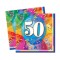 33x33 Cm 50 Yaş Brilliant Birthday 16 Adet Peçete