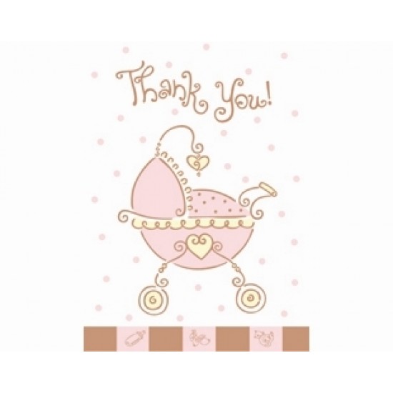 Baby Pink Joy Teşekkür Notu