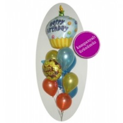 Happy Birthday Uçan Balon Demeti 3