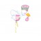 Its a Girl Bundle of Joy Stork Multi Balloon Folyo Balon