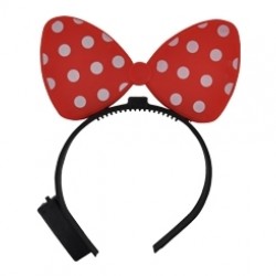 Kırmızı Papyon Işıklı Karışık Taç