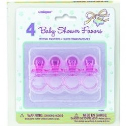 Pink Crystal Pacifiers Favors