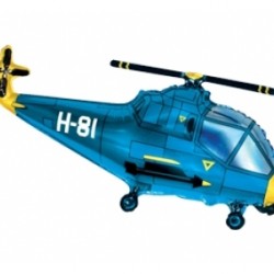 Supershape Mavi Helikopter Folyo Balon