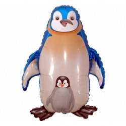 Super Shape Mavi Penguen Folyo Balon