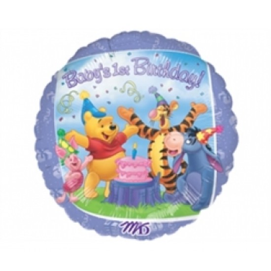 Winnie The Pooh Ve Arkadaşları 1 Yaş Doğum Günü Folyo Balon